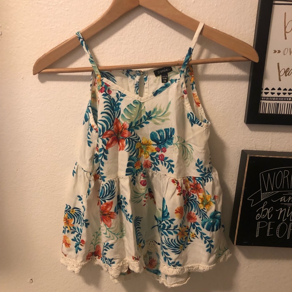 Girls floral tank